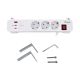 6. Equip 245556 2 m power strip 3 x network sockets Indoor White