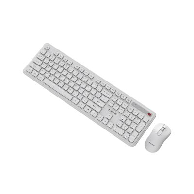 4. GEMBIRD WIRELESS SLIM PRO BUSINESS DESK KEYBOARD + MOUSE SET, WHITE, US LAYOUT