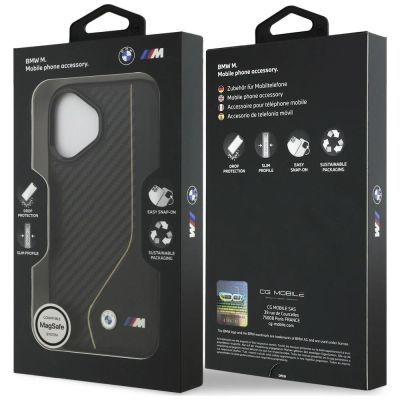 8. BMW M Carbon Line & Logo MagSafe Case for iPhone 17 - Yellow