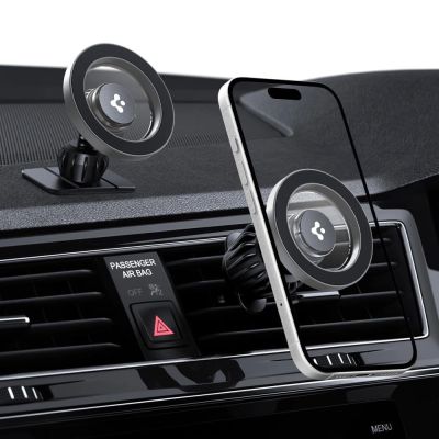 5. Spigen MFT13 MagSafe Car Holder for Cockpit or Air Vent - Silver