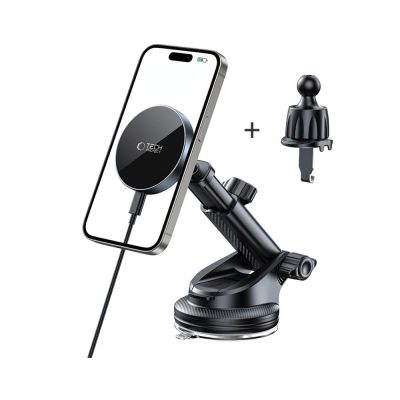 2. Tech-Protect mm15W-V5 Magnetic MagSafe Car Holder for Cockpit/Windshield/Air Vent - Black