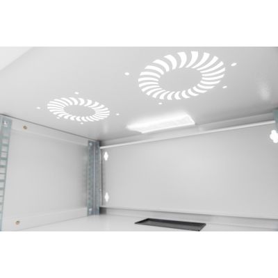 60. 19" 4U wall-mounted network cabinet, SOHO 241 x 540 x 400 mm, glass door, gray, unassembled, 60 kg