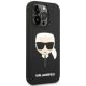4. Karl Lagerfeld Silicone Karl`s Head Case for iPhone 14 Pro Max - Black