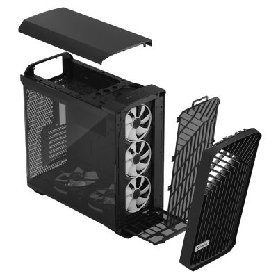 19. Fractal Torrent Black RGB TG Light Tint 5x Fan ATX case