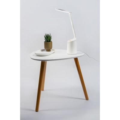 9. Modern LED desk lamp Activejet FUTURE white with built-in rechargeable battery
