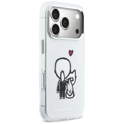 4. Karl Lagerfeld Karl & Choupette Back MagSafe Case for iPhone 17 Pro Max - Clear