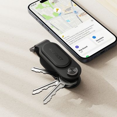 6. Acefast S4 Bluetooth Keychain Locator Compatible with Apple Find My - Black