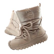 Lee Cooper women's winter trekking sports shoes, insulated, beige, natural leather