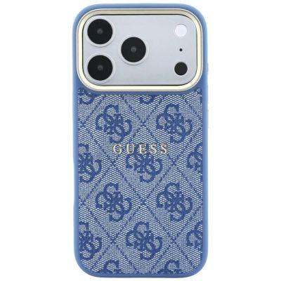 3. Guess Embossed 4G Classic MagSafe Case for iPhone 17 Pro Max / 18 Pro Max - Blue