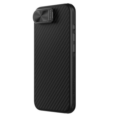 4. Nillkin CarboProp Magnetic Case with Camera Cover and Stand for iPhone 16e / 17e - Black