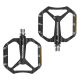 3. Rockbros C700 Reflective Aluminum Platform Bicycle Pedals - Black