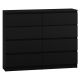 M8 MALWA CHEST OF DRAWERS 120CM 8 DRAWERS BLACK