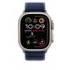 3. Apple MXTT3ZM/A 49Mm Blue Trail 160 Loop S/M Natural Titanium Finish Strap
