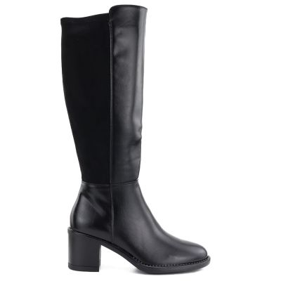 2. Women's high-heeled boots with stretch black Vinceza 58652
