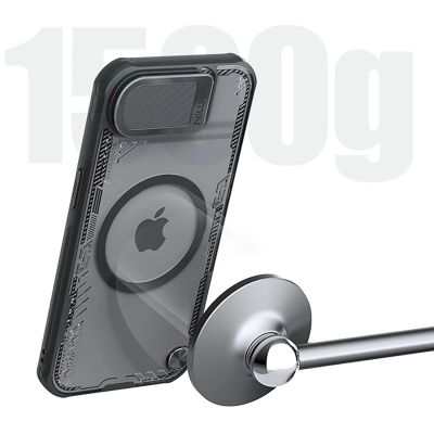 6. Nillkin Iceblade Prop Magnetic Case with Lens Cover and Stand for iPhone 16e / 17e - Black