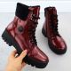 2. Women's red patent leather platform ankle boots Rieker Y0220-33
