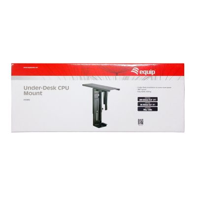 8. Equip 650892 Computer Mount Under Desk CPU Holder Black