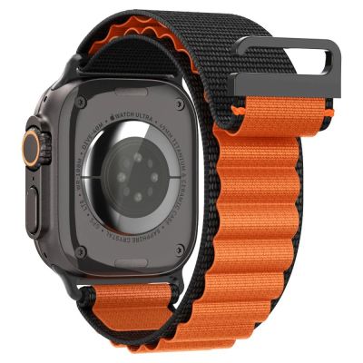 3. Spigen WBF1 Strap for Apple Watch 44 / 45 / 46 / 49 mm - Black and Orange
