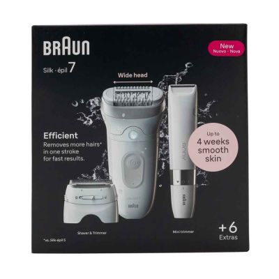Braun Silk-épil 7 7-441 40 tweezers Silver, White