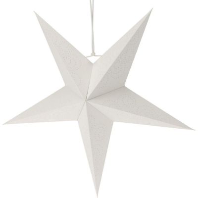 16. DECORATIVE HANGING PAPER STAR 45CM WHITE