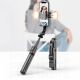 8. Tech-Protect L05S Bluetooth Selfie Stick with Tripod up to 105cm with LED Light - Black