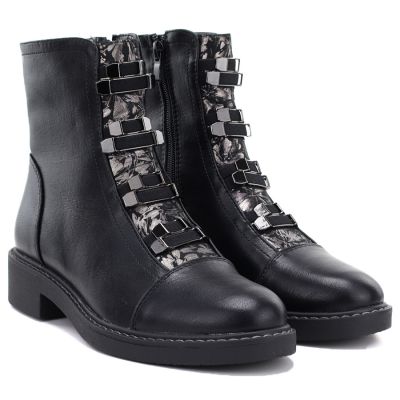 4. Women's winter ankle boots on a block black M.Daszyński SA252-16 SA252-1