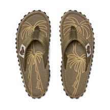 Gumbies Men's Flip-Flops ISLANDER FLIP-FLOP PALM LEAF KHAKI