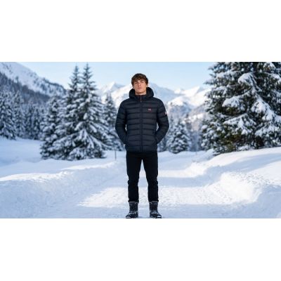 7. Men’s jacket Geographical Norway AMIGO HOOD BLACK DB MEN 096 (WA1455H/GN-BLACK)