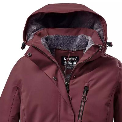 7. Killtec KOW 170 WMN JCKT women's hooded coat burgundy (38030/445)
