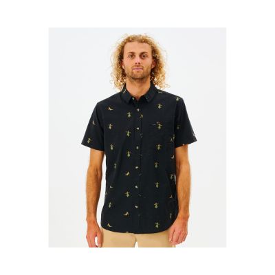 RIP CURL Hula Breach S/S Shirt Black