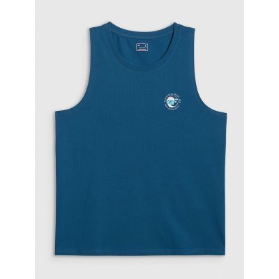 5. Men's regular sleeveless T-shirt with print 4F 4FRSS26TSLEM366-10S