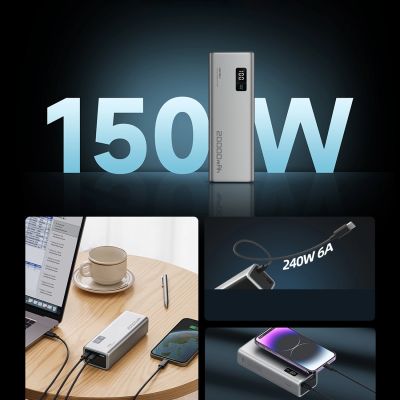 3. Cuktech P+Series No. 15 Powerbank 150W 20000mAh - Gray