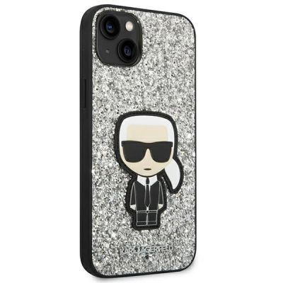 4. Karl Lagerfeld KLHCP14MGFKPG iPhone 14 Plus 6.7 "hardcase silver / silver Glitter Flakes Ikonik