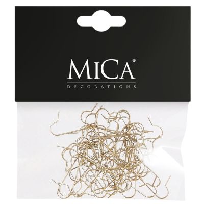 3. METAL HOOKS FOR CHRISTMAS BAUBLES 50 PCS GOLD MICA