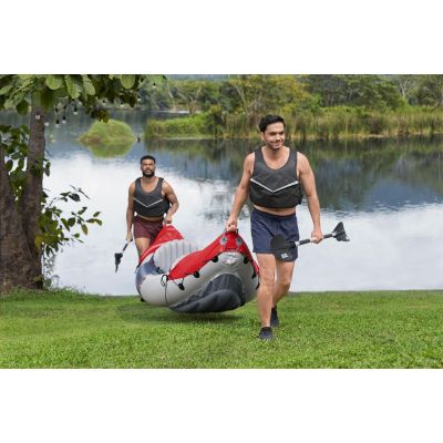 Bestway 65077/25 Sport Kayak 1 Person Multicolor Acrylonitrile Butadiene Styrene Copolymer (ABS), Aluminum, Polypropylene (PP), Polyvinyl Chloride (PVC) Inflatable Kayak