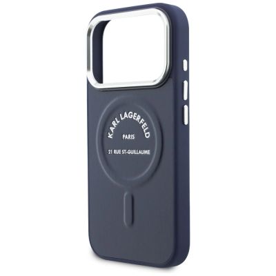 6. Karl Lagerfeld Karl RSG Logo MagSafe Case for iPhone 17 Pro Max - Blue