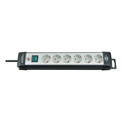 9. Brennenstuhl 1951560101 5 m power strip 6 x network sockets Indoor Black, Gray