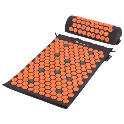2. HMS AKM01 Premium Acupressure Mat, Black, Set with Pillow