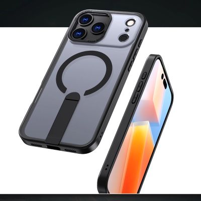 6. Hybrid Armor X Case for iPhone 17 Pro Max with Stand, Compatible with MagSafe - Black