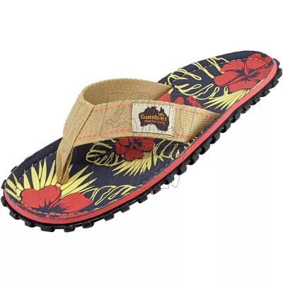 3. Gumbies Islander Denim Hibiscus Flip-Flops GU-FFISL109