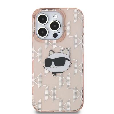 3. Karl Lagerfeld IML Choupette Head & Monogram case for iPhone 13 Pro Max - pink