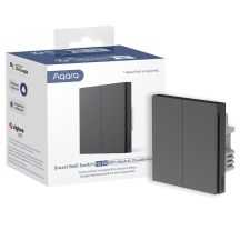 Aqara Smart Wall Switch H1 EU (With Neutral, Double Rocker) -Grey light switch