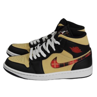 5. Original Air Jordan 1 Mid Tartan Swoosh Men's Sneakers - DZ5329-001