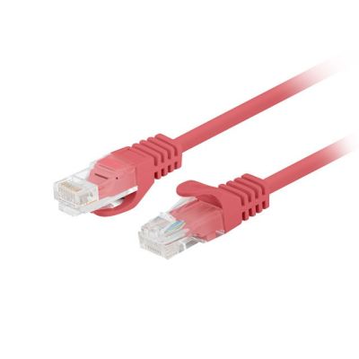 2. PATCHCORD CAT.5E UTP 0.25M RED FLUKE PASSED LANBERG 10-PACK