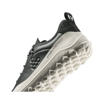 4. Vivobarefoot TRACKER LEATHER AT LOW MENS OBSIDIAN/WHITE men's shoes (309534-04)