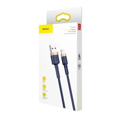 6. Baseus Cafule USB-A / Lightning 1.5A QC 3.0 cable 2 m - blue-gold