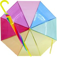 Transparent Umbrella 98 cm, Semi-Automatic RAINBONW
