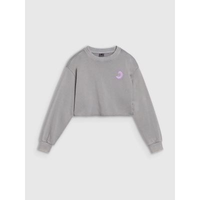 5. Girls' sweatshirt without a hood, 4F 4FJWSS25TSWSF1504-25S