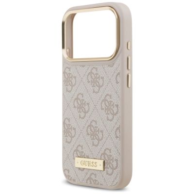 6. Guess 4G Logo Plate MagSafe Case for iPhone 17 Pro - Pink