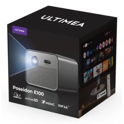 5. Ultimea Poseidon E100 Standard Throw Projector 1800 ANSI Lumens DLP 1080p (1920x1080) 3D Compatible Black
